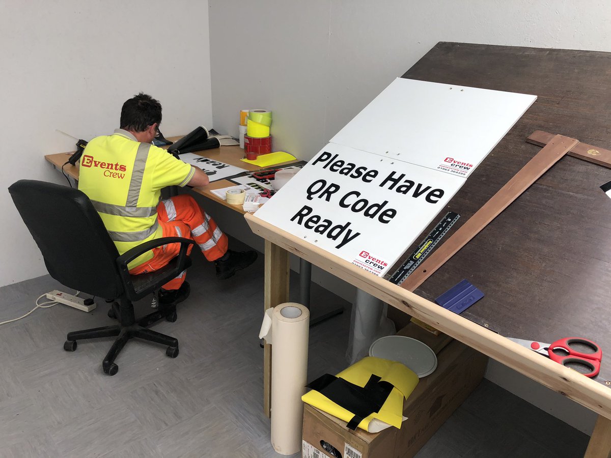 Some late notice vinyl cutting and sign making today for a valued client. Well done Team EVC. 

We have full sign making, 3D modelling and CAD facilities in house. 

#staysafe #emergencyresponse #covid19