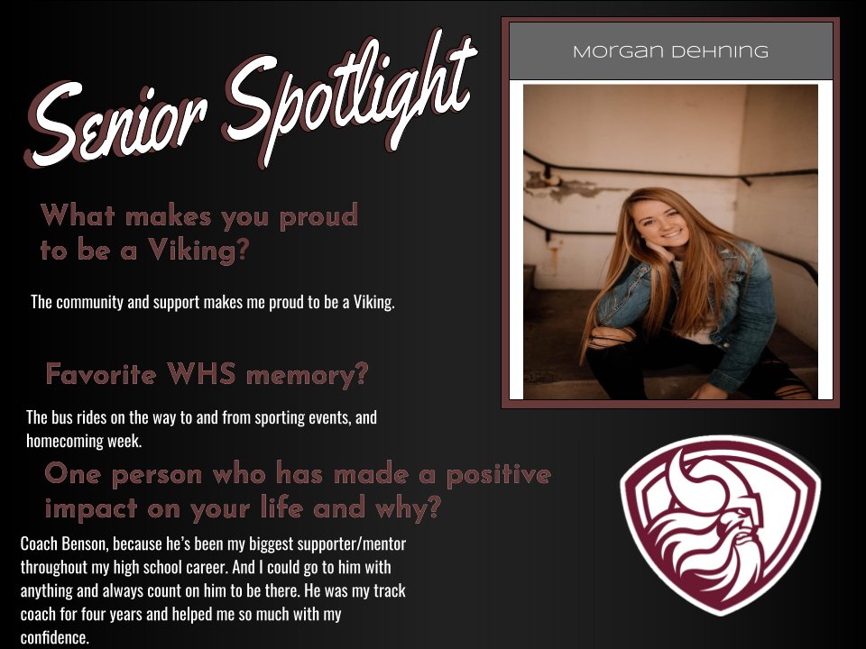 Here are more spotlights of our wonderful seniors. #thevikelife