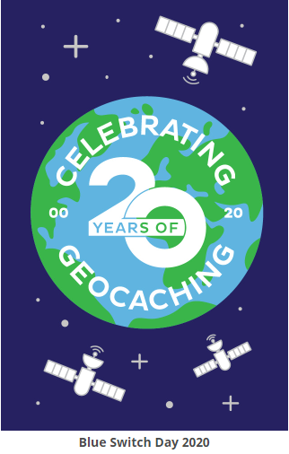 JayHobo's tweet photo. Went and grabbed a #Geocache in the rain today to get the 20 years of #Geocaching souvenir. If you're into Geocaching go grab a cache today! @GoGeocaching @geocachinggal #blueswitchday #2020 https://t.co/CZ1HeF3J5V