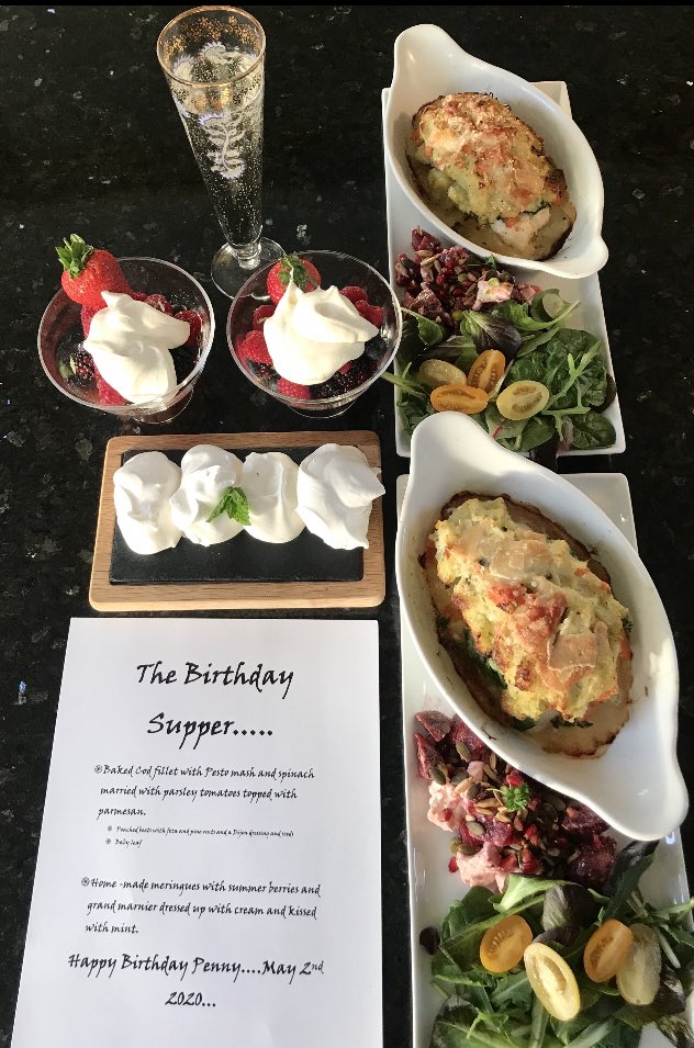widcombedeli's tweet photo. The finale of the birthday ...a delivered supper of Baked Cod and Summer Berry Meringues ❣️#keepingmyhandin https://t.co/fmjfFQoxAQ