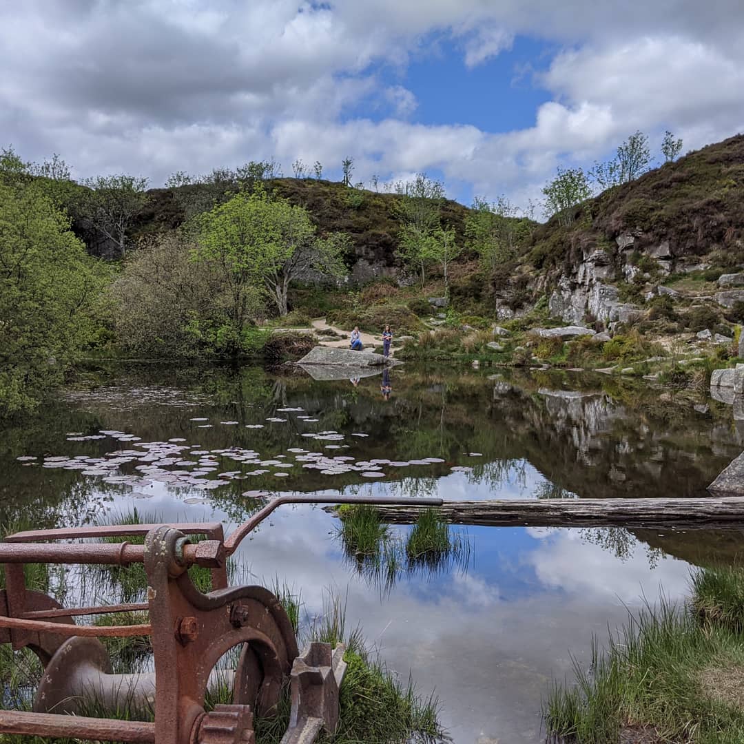 jtaylorTAUK's tweet photo. Weather was great on #dartmoor today.  Visited #haytorquarry and the #templerway for our daily exercise... #devon https://t.co/nUDeBS0e2X