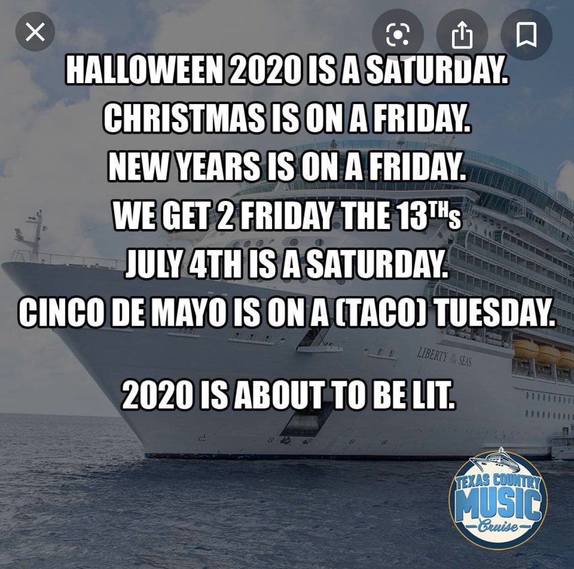 KaylaCollins22's tweet photo. Remember when we posted this at the New Year ... Then COVID-19 said hold my beer! 😢 https://t.co/lYjHU2KWLX