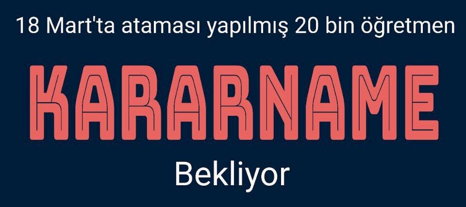#20BininMüjdesiNerede

Kararname bekleyen öğretmenler virüsün ilk günleri memleket dediler sessiz kaldılar. Üzerinden 44 gün geçti ve artık onlarda özlük haklarıni istiyorlar. 

Fedakarlık yapıp vefa görmek istiyorlar kararname bekleyen öğretmenler.

Sn <a href="/ziyaselcuk/">Ziya Selçuk</a> 
Sn @hmzaydg