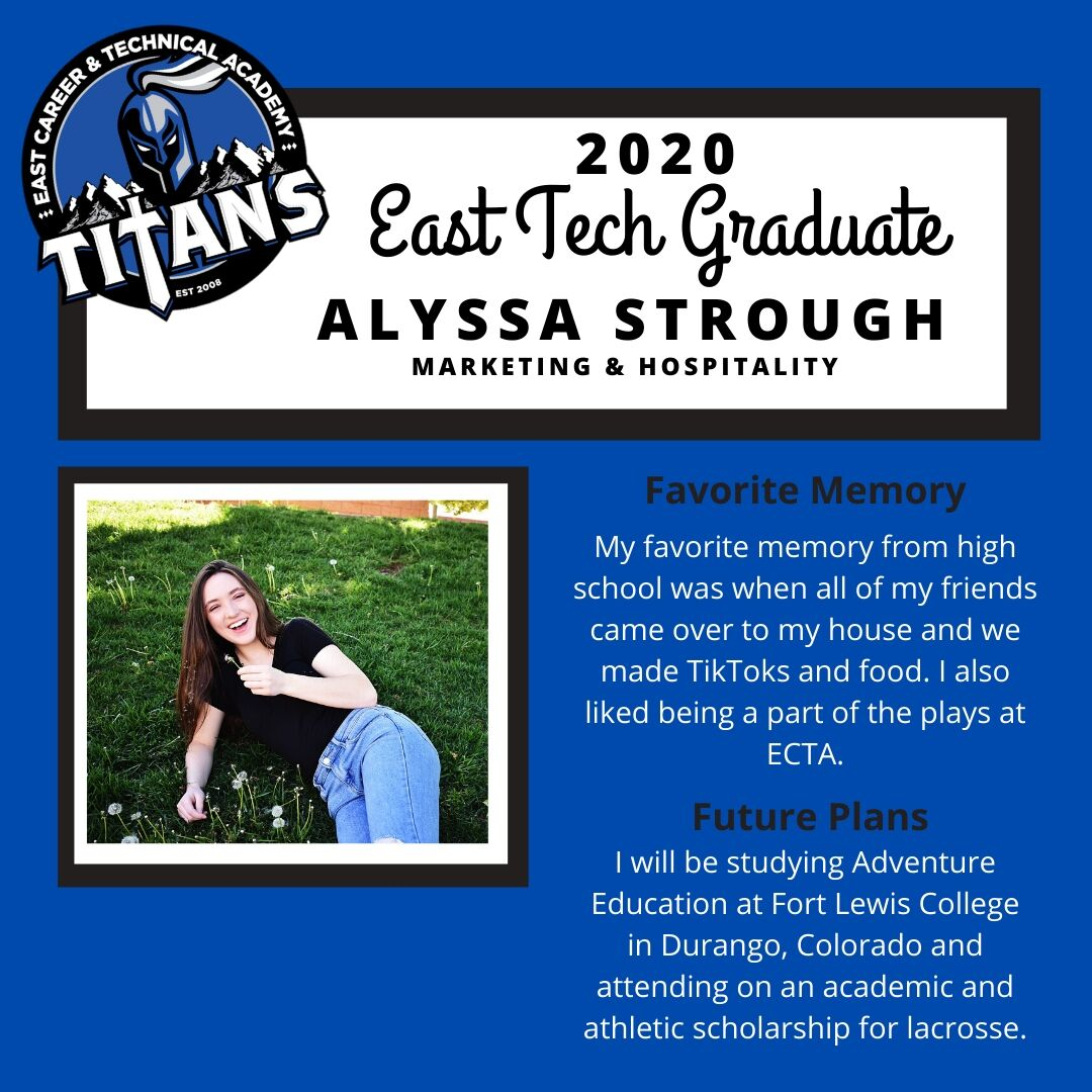 EastTechTitans's tweet photo. Alyssa! Those TikTok videos are so fun! We're glad to see you going off to college and on a athletic scholarship! That is amazing! 

#education #school #learning #students #love #motivation #children #study #college #success #inspiration #lacrosse #colorado #fortlewiscollege https://t.co/WdTbS2vf2h
