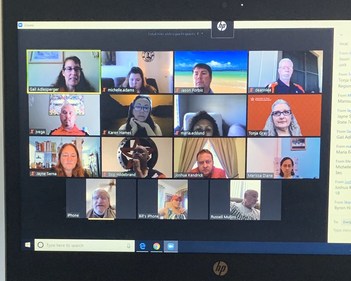 OdessaAtpe's tweet photo. #Region18ATPE #BrunchBunch
 FIRST EVER Region 18 ZOOM Meeting 
19 Attendees = GREAT Leadership Info. https://t.co/iNYdsRWUp8 to Renew membership ⭐️ 🍎 📚 https://t.co/JXgKjFaNzf