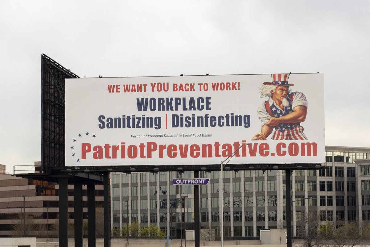 p_rez17's tweet photo. Life imitating art.  Saw this billboard yesterday and was reminded of @rob_sheridan 's recent posters: https://t.co/IRZxkJqHmB