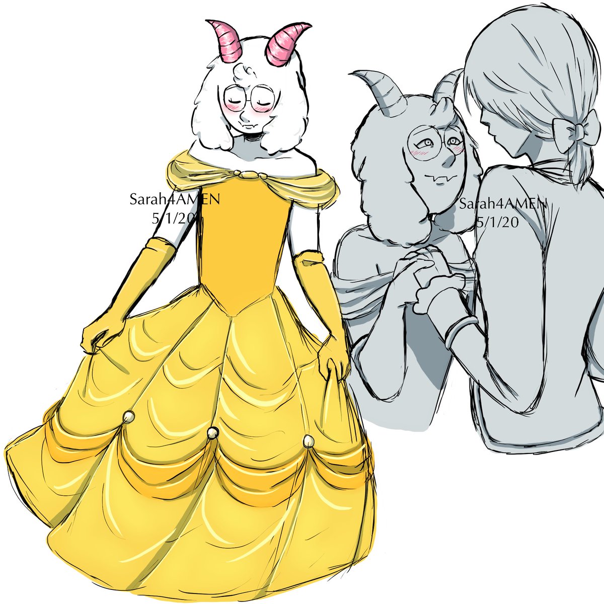 Sarah4Amen's tweet photo. ..I was kinda on a Disney role with these late night sketches :p
.
.
Please do not repost my work.
#latenightsketches #DELTARUNE #BENDY #yeahiwashavingfunwiththese #thatcryingfluffyboithough #Ralsei #kris #BeautyAndTheBeast #thatrat https://t.co/Uz1MzUvqbr