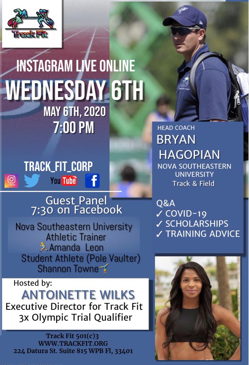 TrackFitCorp's tweet image. Don’t miss our Instagram live Wednesday night @ 7pm est