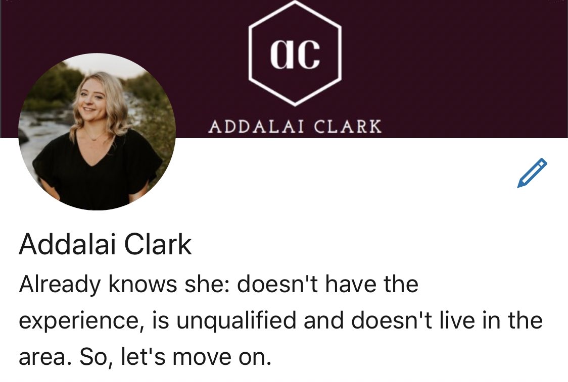 MissAdds's tweet image. v proud of my @LinkedIn headline