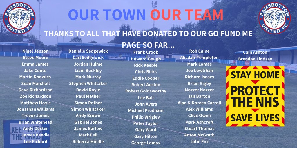 ***PLEASE RETWEET***

THANK YOU to everyone that's donated to our GoFundMe page so far.

We've had over 60 donations and so close to £2.5k and we thank each and every one of you! 

If you wish to donate please click the link below

bit.ly/RUFCCovidFund

#YouRams