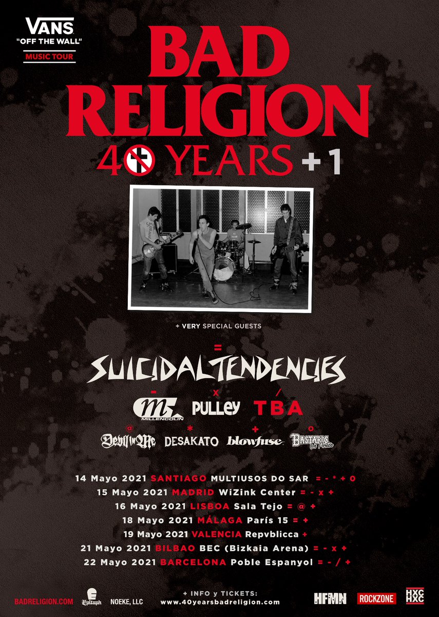OFFICIALSTIG's tweet photo. As some of you might have seen already we will STill be joining our friends Bad Religion on the rescheduled Spain (except Valencia) and Portugal shows next year. Thanks for the support and can’t wait to see you all in the pit asap Familia. STay Safe. STay STrong. STay CYCO! https://t.co/DAsIQvuIRQ