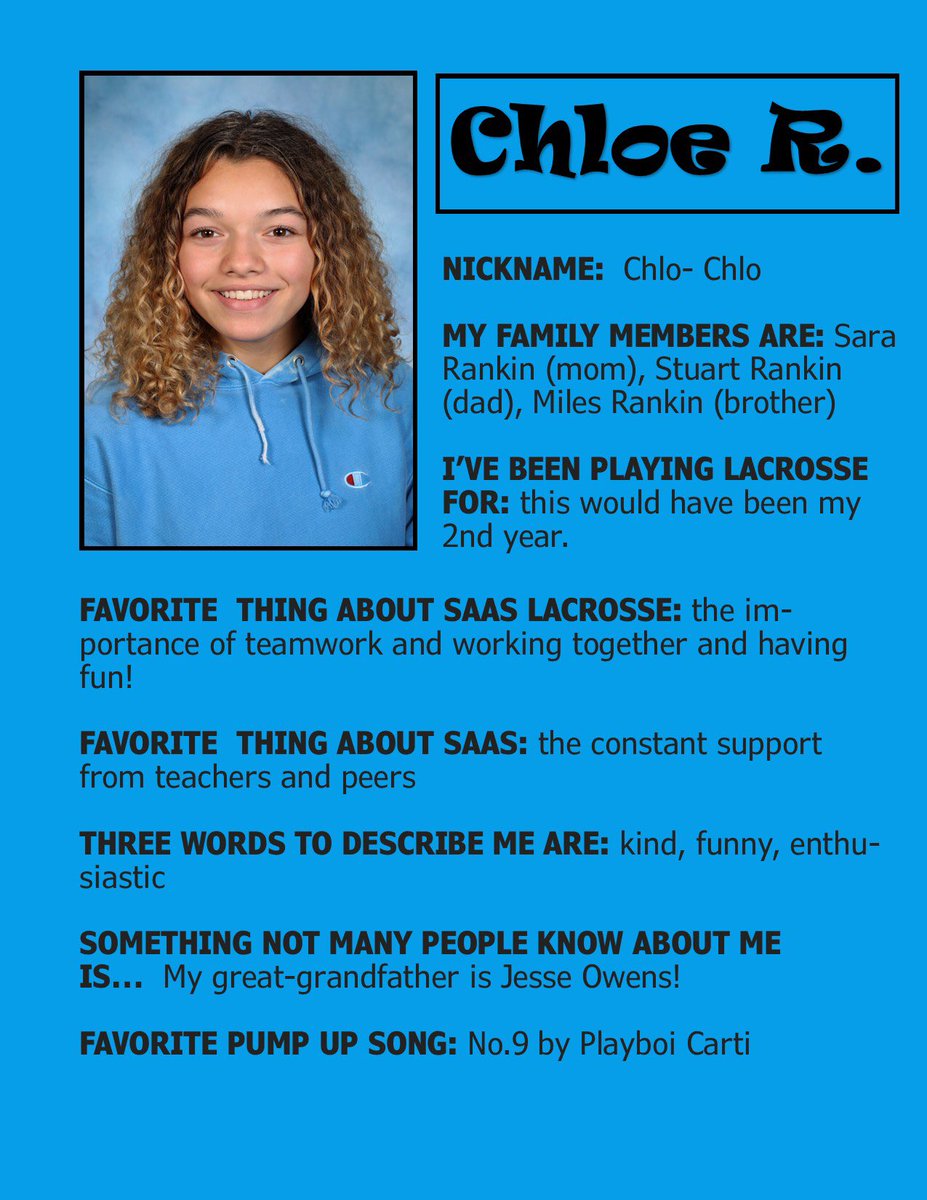 SAAS_GLAX's tweet image. This weeks @SeattleAcademy @SAASCardinals feature is Chloe R! W/only 1 season under her belt, Chloe has shown lots of growth every time she steps on the field!But its her constant smile &amp;amp; fun loving personality that we ❤️ the most!Get 2 know Chloe! #seattleacademy #saaslax #heart