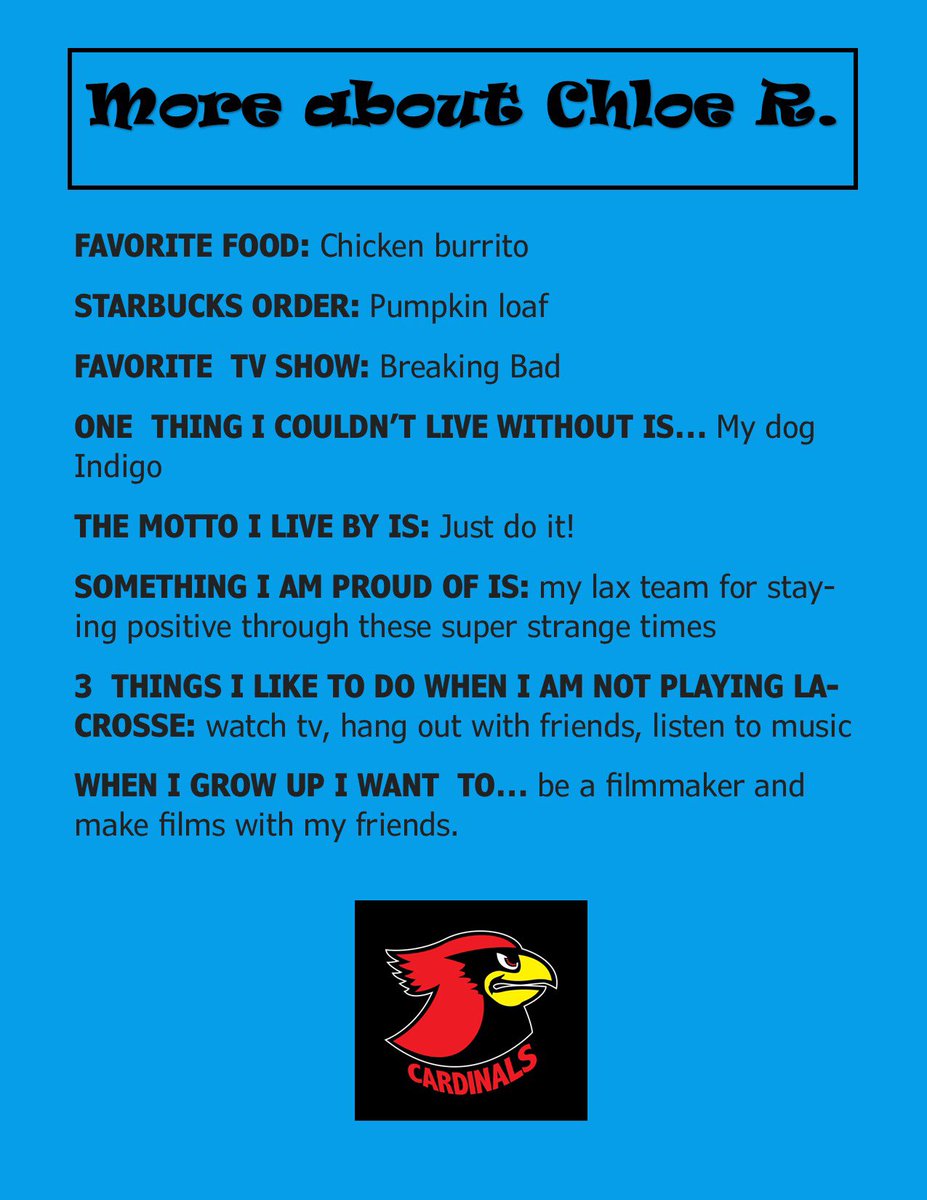 SAAS_GLAX's tweet image. This weeks @SeattleAcademy @SAASCardinals feature is Chloe R! W/only 1 season under her belt, Chloe has shown lots of growth every time she steps on the field!But its her constant smile &amp;amp; fun loving personality that we ❤️ the most!Get 2 know Chloe! #seattleacademy #saaslax #heart