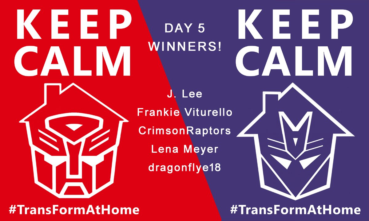 TFormers's tweet photo. #TransformAtHome - Congratulations to the Day 5 Winners! Most of all, we want to say thanks to everyone who participated in #TransformAtHome week. So many great memories to share. Be safe and well! https://t.co/2J5NMvzGq1