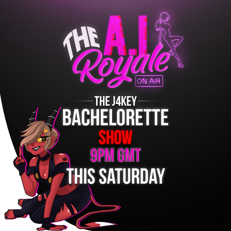 AI_Royale's tweet photo. Its Time to get yourselves ready for tonights A.I Royale Bachelorette Show!

Ft @J4KEYVR @BaboCloud @Kurigamesalot @HaWXx_Is_Rippin @MoXiMoX_VR @phoenixprime1 

Hosted by - @NWKayz and @DubzyVR 

Live at - https://t.co/RQjZ6TLkM6 https://t.co/7sUYrUMXL4
