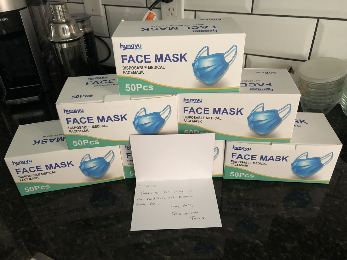 So grateful to <a href="/truenorthig/">truenorthig</a> for the amazing donation of masks - thank you for helping us fight the good fight and helping to keep our team and our seniors safe! #peoplehelpingpeople <a href="/VIVAretirement/">V!VA Retirement</a>
