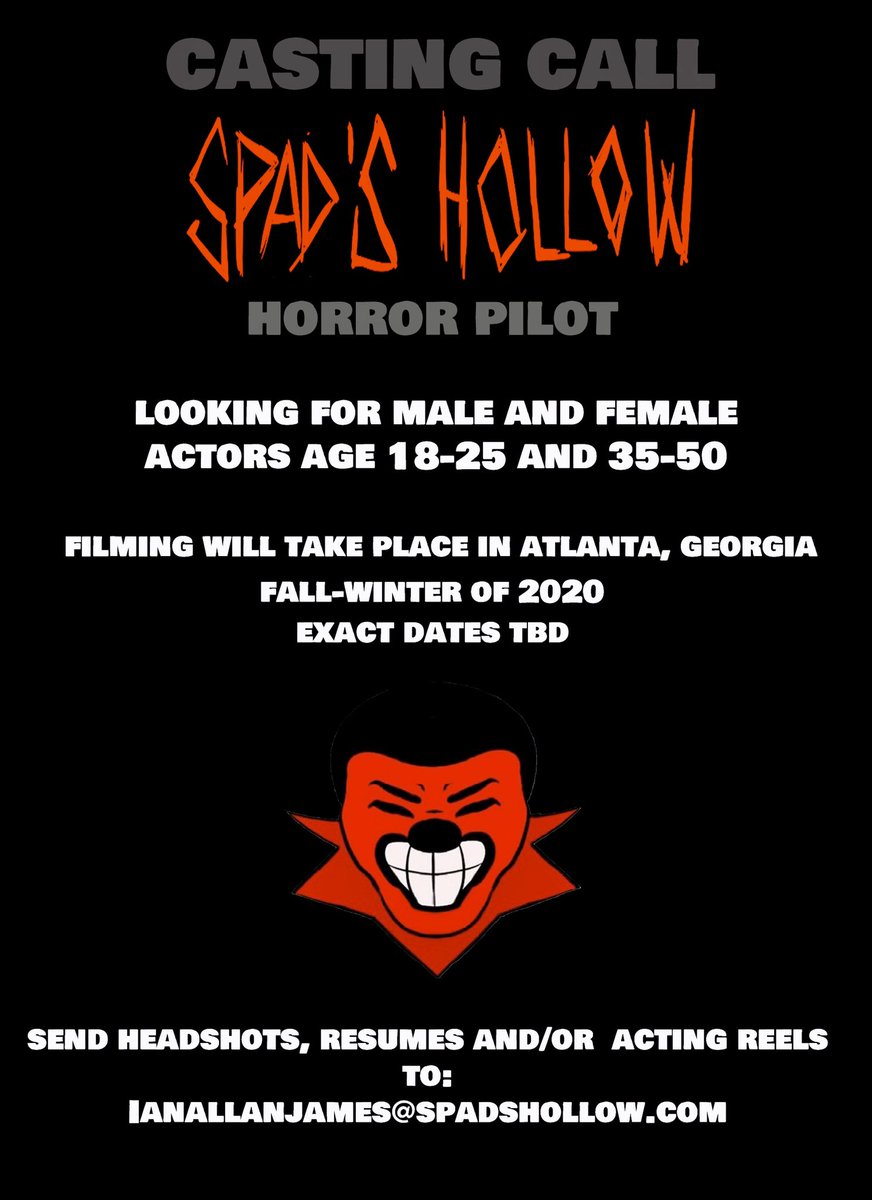 SpadsHollow's tweet photo. Open casting call for the #SpadsHollow live-action pilot for Amazon Prime Video. #actorswanted #atlactorswanted #atlcasting #atlcastingcall #casting #castingcallatlanta #atlactors https://t.co/iZU3W9hKDp