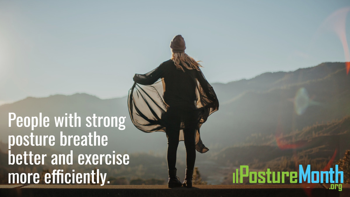 PostureMonth's tweet image. People with strong posture breathe easier bit.ly/2YMrOeC #PostureMonth