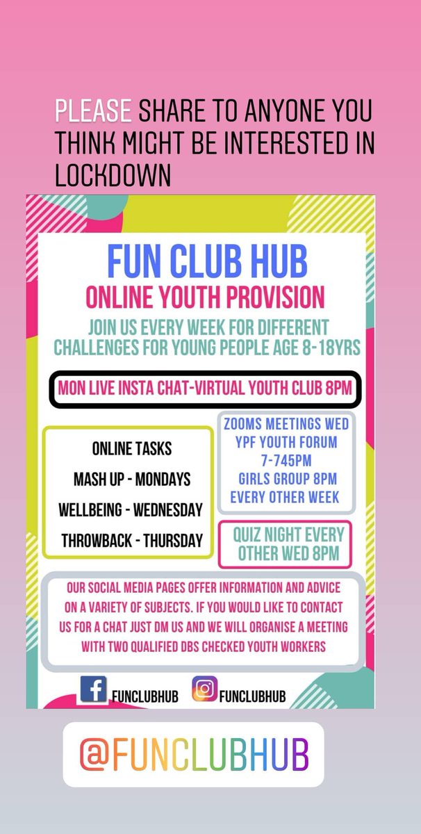 FunClubHub1's tweet photo. We are still open online with lots of activities taking part, check out our new programme for May
#funclubhub #lichfield #burntwood https://t.co/go0mUSSIZF