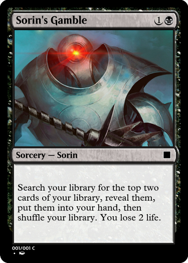 mtg best search your library cards Sorin's Gamble 1B Sorcery