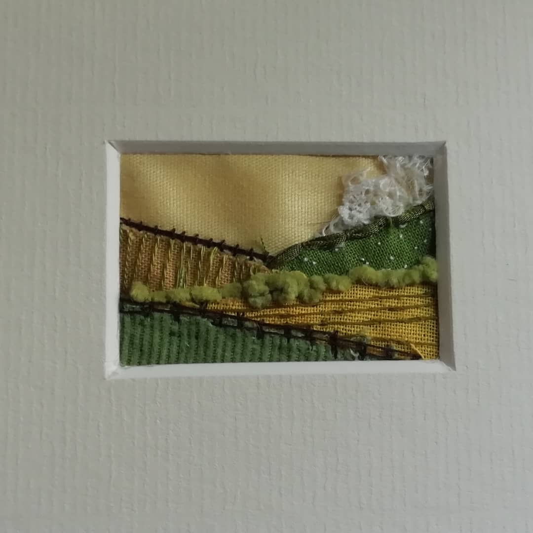 redmond_fi's tweet photo. Fields I, #miniaturestitchedpicture, double mounted #textileart, #fabriccollage
For sale £15 plus £1p&amp;p
#artistsupportpledge https://t.co/yzEZdSW0bN