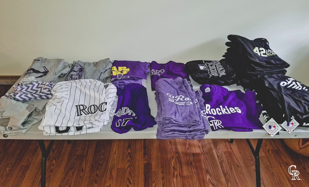 Rockies's tweet photo. HOMEMADE ROCKIES FACE MASKS

With the critical need for masks, we emptied our "Swag Room" and found some incredible fans to make face coverings from the fabric 😷

We'll give them away on social media and in other ways. Send recipient recommendations! https://t.co/rQI1WIQrw2