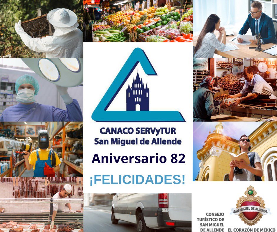 turismo_sma's tweet photo. Gracias por 82 años de servicio y entrega por los sanmiguelenses, enhorabuena @CANACOSanMiguel #NuestroCorazónContigo #CanacoSMA https://t.co/cW7G8cKHqY