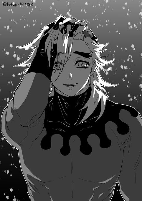 はみこは箱庭のみこ🌈✨さんがTwitterに投稿した童磨(鬼滅の刃)のイラスト。