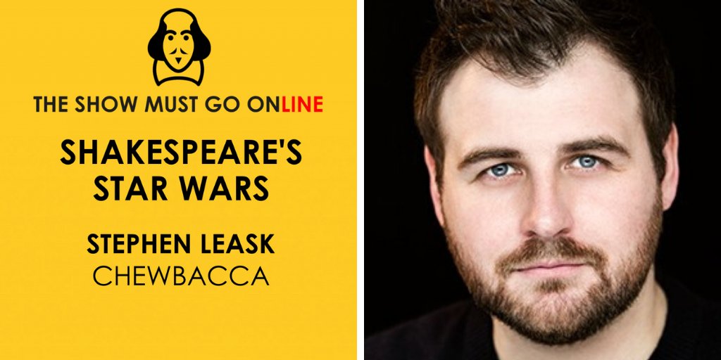 As Chewbacca @leaskoflife 

Stephen trained at @LAMDA_Drama Credits include Dewey Finn in <a href="/SchoolOfRockUK/">School of Rock</a> Cal in the original West End cast of <a href="/WaitressLondon/">Waitress The Musical</a> One Man, 2 Guv’nors &amp; numerous credits with <a href="/MerelyTheatre/">Merely Theatre</a> His Dog Groot appeared in <a href="/TSMGOnlineLive/">The Show Must Go Online</a> Taming of the Shrew