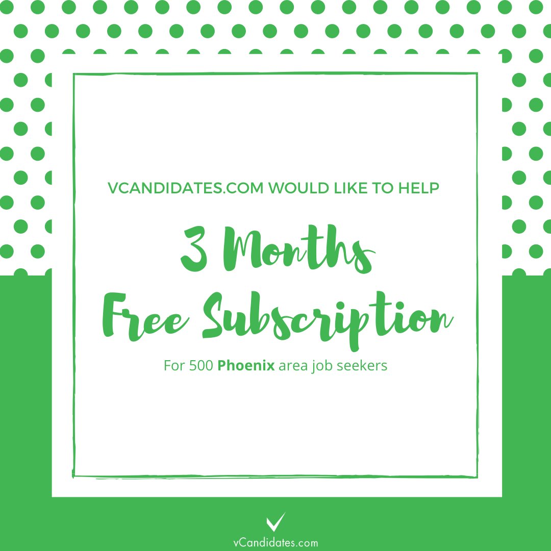 VCandidates's tweet photo. As fellow Phoenix area residents, the team at https://t.co/sNTSPDJJeo would like to help.
We are offering a 3-month subscription to our program for 500 Phoenix area job seekers for free!
Read more: https://t.co/6rTskX7Sb2
-
#vCandidates #job #phoenix #jobsinphoenix #career https://t.co/GXuZU7LQiX