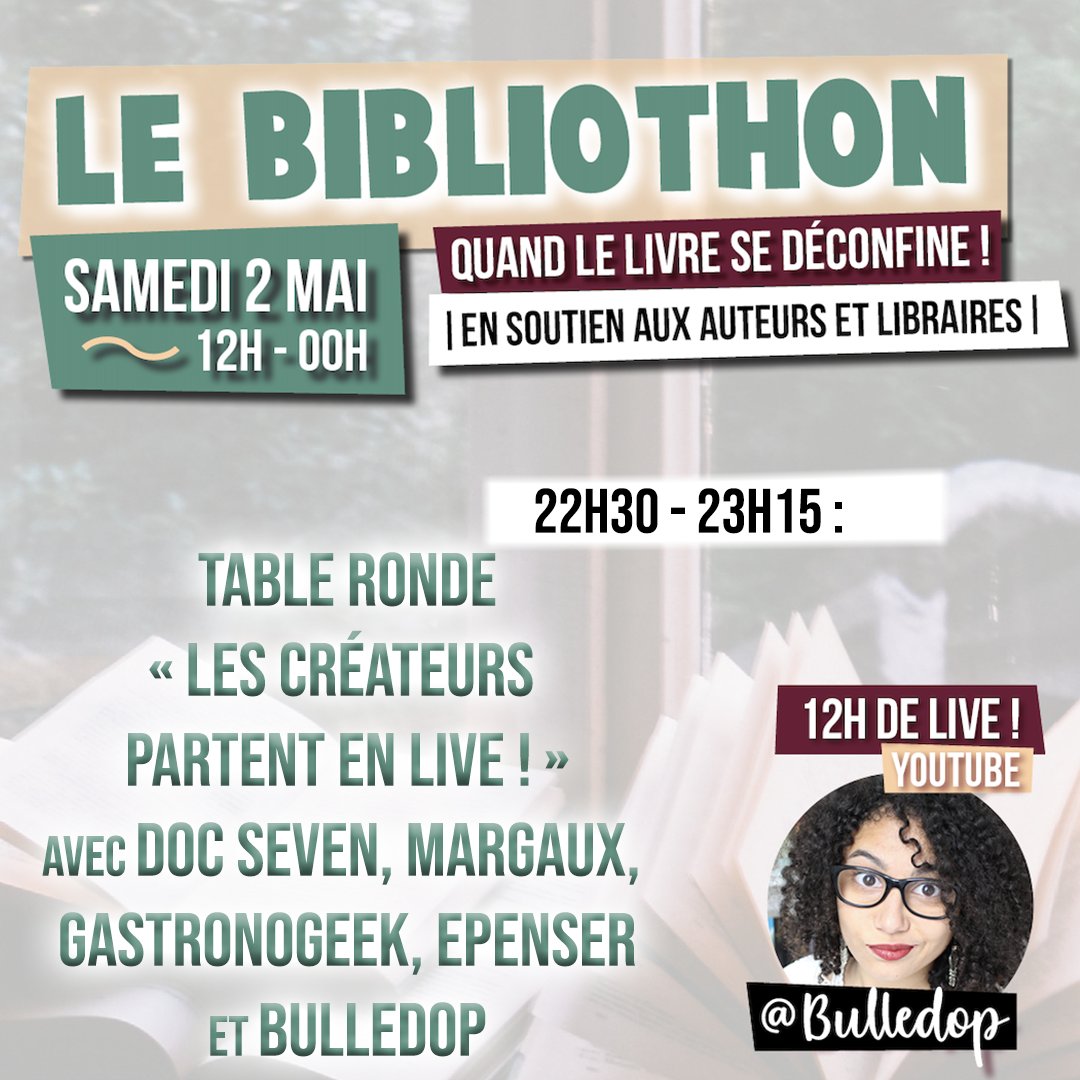 bulledop.bsky.social (@bulledop) on Twitter photo LA DERNIÈRE TABLE RONDE du #LiveBibliothon arrive très bientôt, encore avec du lourd : « Les créateurs partent en live ! » avec <a href="/DocSevenTV/">William - DocSeven</a>, <a href="/MargauxsTips/">Margaux</a>, <a href="/Gastronogeek/">Gastronogeek - Thibaud Villanova</a>, <a href="/epenser/">Bruce Benamran 🎗️</a>
Merci pour tout ❤️
youtube.com/watch?v=rrNJE1… LA DERNIÈRE TABLE RONDE du #LiveBibliothon arrive très bientôt, encore avec du lourd : « Les créateurs partent en live ! » avec <a href="/DocSevenTV/">William - DocSeven</a>, <a href="/MargauxsTips/">Margaux</a>, <a href="/Gastronogeek/">Gastronogeek - Thibaud Villanova</a>, <a href="/epenser/">Bruce Benamran 🎗️</a>
Merci pour tout ❤️
youtube.com/watch?v=rrNJE1…