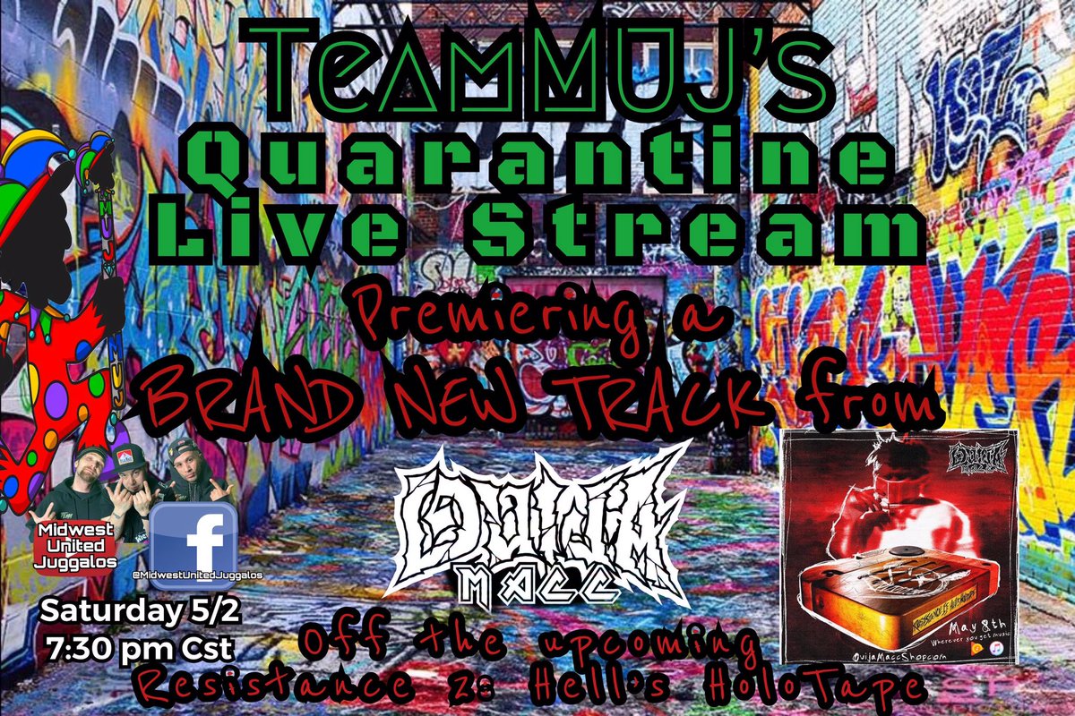 ThePogler's tweet photo. Tonight at 730pm on YouTube and Facebook! Don’t wanna miss this one!! Premiering a new track from @ouijv Who’s walkin with us?! #GUTTERGANG #WASTELANDWARRIORS #TEAMMUJ @TeamMUJ https://t.co/1McwRVx767