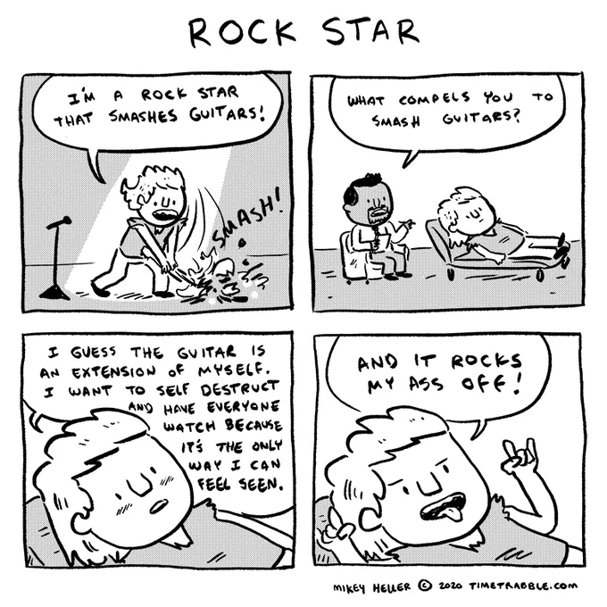 i drew a comic about a rock star 