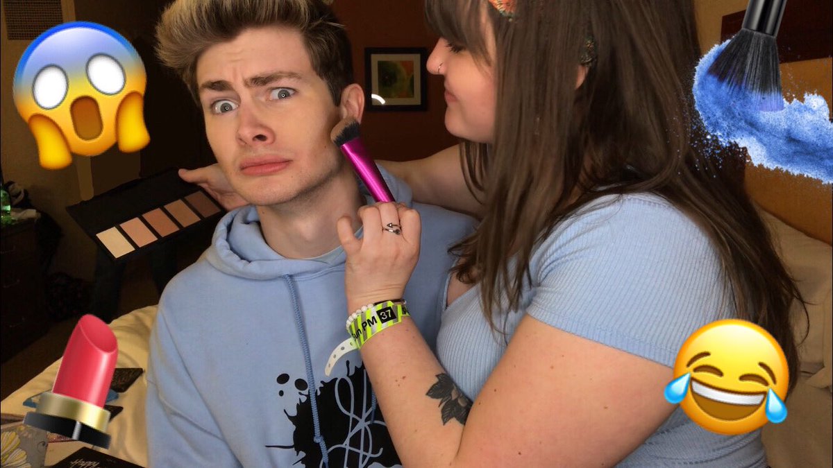 SawyerKnight's tweet photo. NEW YOUTUBE VIDEO! MEET MY GIRL FRIEND! + SHE DOES MY MAKEUP @chloelizsingss https://t.co/aw2xOrOae1 HOPE YOU ENJOY! :D https://t.co/c8hzHdhe1L
