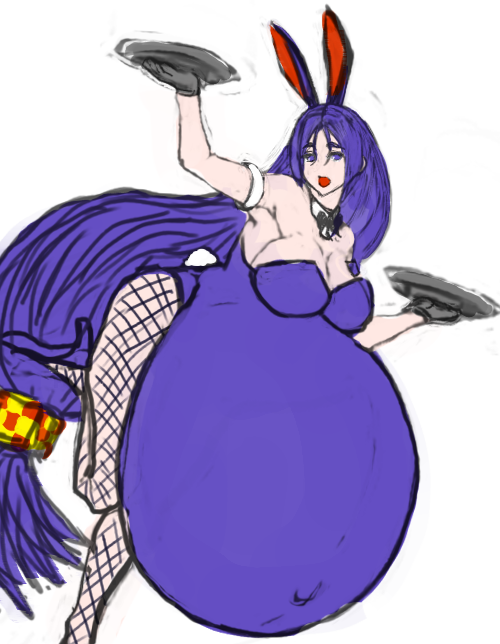 途中経過。頼光さんをまた描くならせっかくならバニーにしたいなって… 