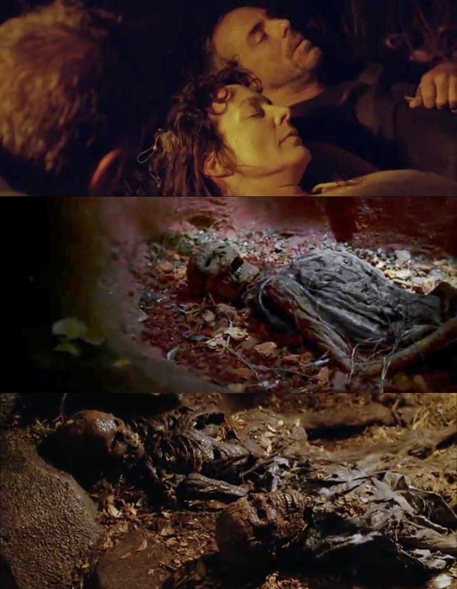 Celebok's tweet photo. MIB didn't like seeing his body laid to rest next to Mother's, so he moved it, but then Jacob later moved it back.  #LOST #continuityerrors https://t.co/V0wXApxta3