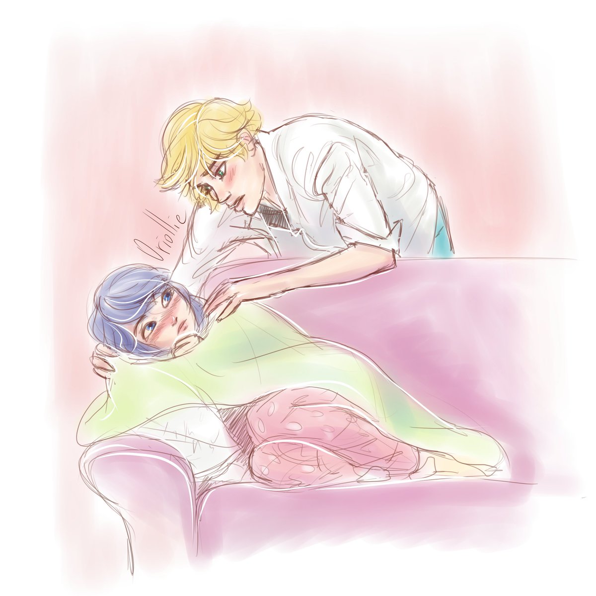oriollie's tweet photo. Day 26: Sick Day
I'm gonna make sketches for the rest of the challenge :)
#adrinetteapril2020 #mlb #miraculouslabybug #miraculous #ladybugfanart #adrien #adrienagreste #marinette #marinettedupaincheng #adrinette #mlbpost #miraculouslb #miraculous_lb #ladybugart #mlbfanart https://t.co/FCnMiMWEfq