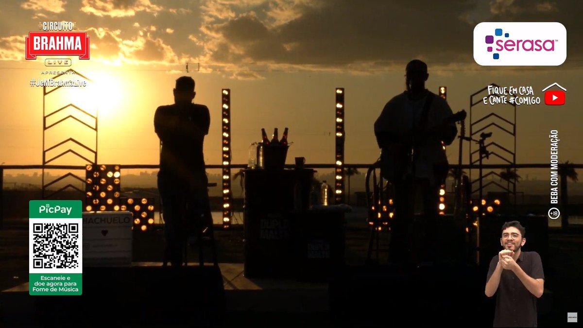 Esse pôr do sol da live do Jorge e Mateus tá lindo demais  #JeMBrahmaLive