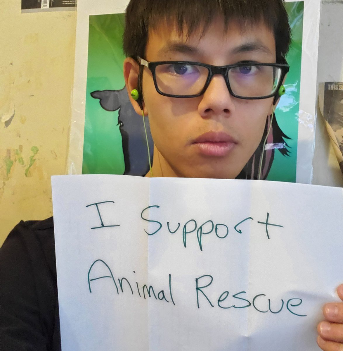 mistergreensf's tweet photo. I support the #RightToRescue. 

@jillrav I urge you to stop prosecuting nonviolent activists like me and prosecute animal cruelty instead. https://t.co/7yR7ix53ds