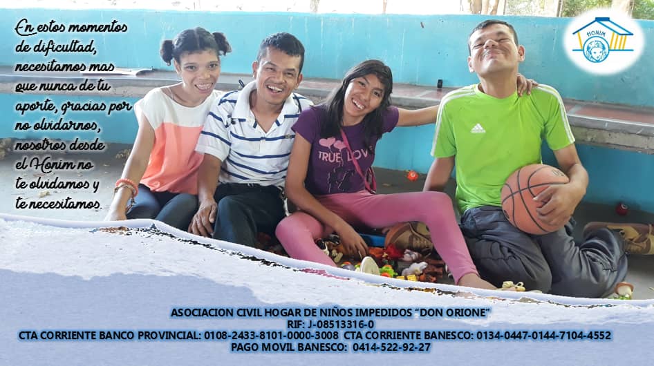 LirioPerezPetit's tweet photo. El HONIM nos necesitan. Son 67 jóvenes con diversidad funcional, algunos abandonados.
ASOCIACIÓN CIVIL HOGAR DE NIÑOS IMPEDIDOS DON ORIONE
RIF: J-08513316-0
CUENTA CORRIENTE BANCO PROVINCIAL
01082433810100003008
CUENTA CORRIENTE BANESCO
01340447014471044552
#Honim #SOSHonim https://t.co/LO4JRXJU9y