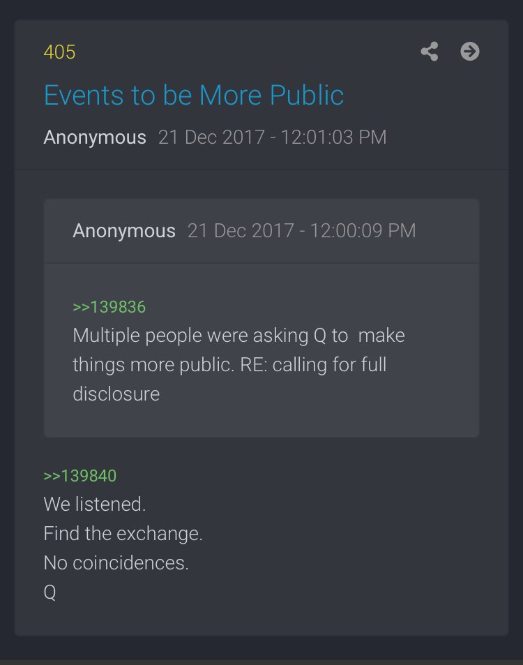 THREAD: POTUS’s new campaign ad and The Fed1/  @POTUS  @realDonaldTrump posted at 4:05 which points to “Events to be More Public”Also the phrase “Find the Exchange”Multiple layers of meaning