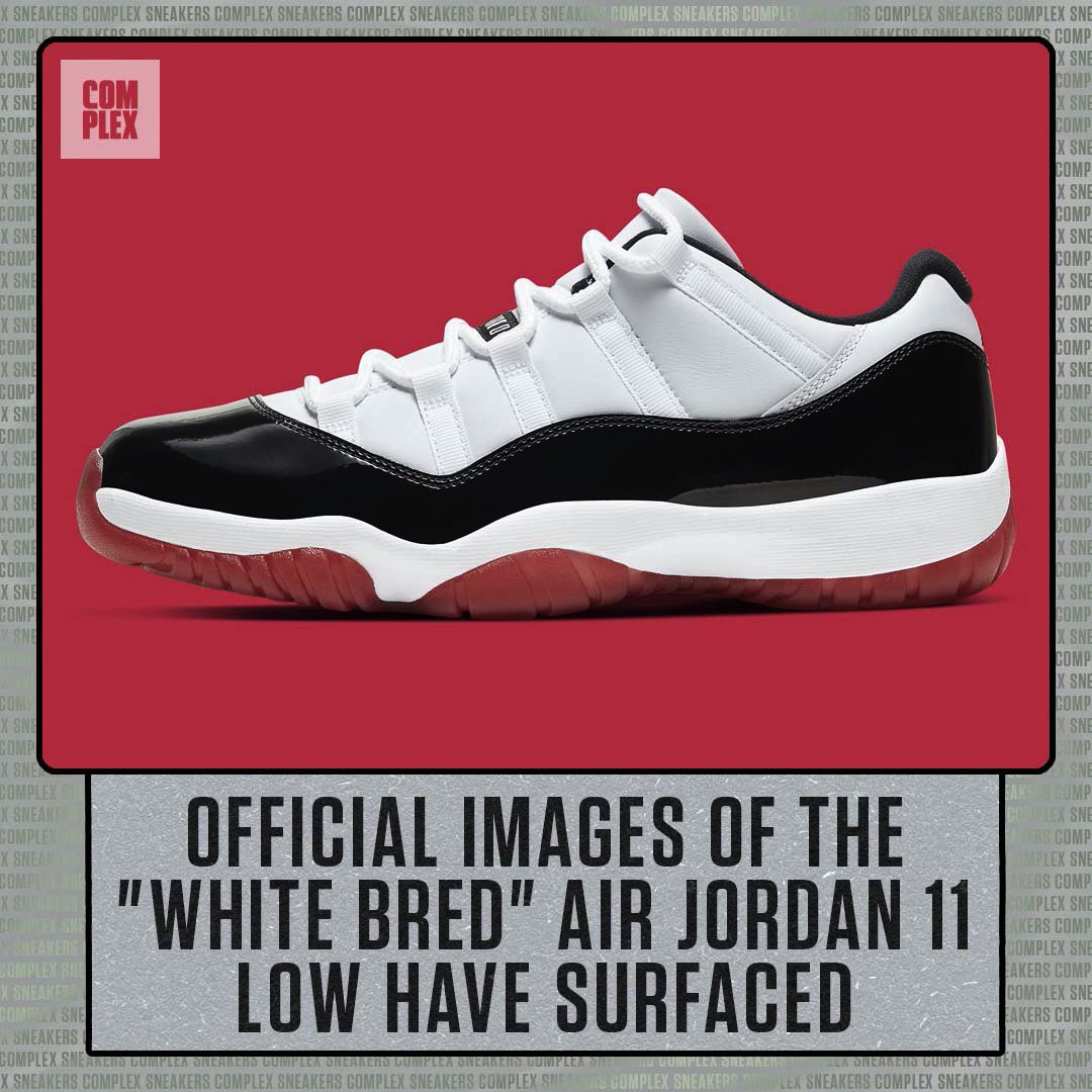 ComplexSneakers's tweet photo. Combining two classic colorways, this Air Jordan 11 Low is currently pegged for a June 20 release at $185. https://t.co/7qSQ6GduSn
