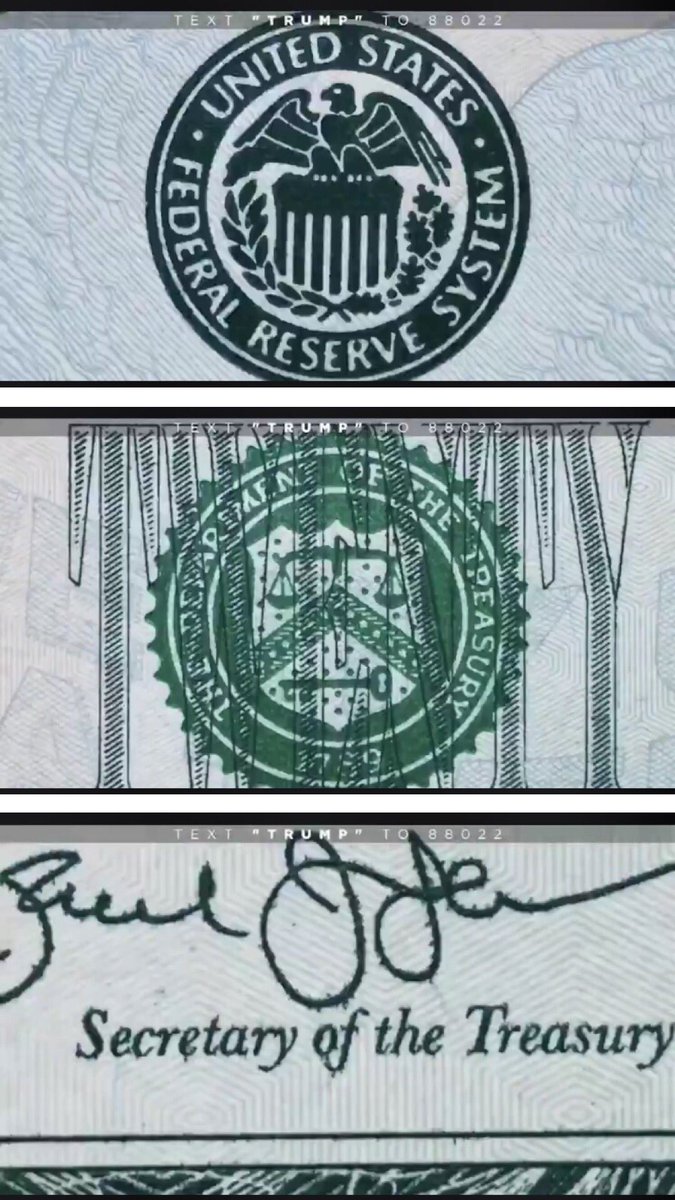 3/ Specifically The Federal Reserve, the Dept of Treasury, & a signature for the Secretary of Treasury, plus Andrew JacksonDo you know whose signature that is?Jacob J. Lew