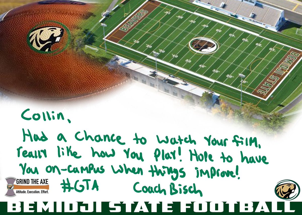 Thank you for the love!! <a href="/CoachBisch/">Jamison Juice Bisch</a> <a href="/BSUBeaversFB/">Bemidji State Football</a>