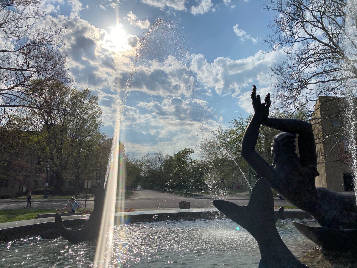 IUAdmissions's tweet photo. It's not really spring at IU until Showalter Fountain is turned back on. https://t.co/glg7cqp9u5