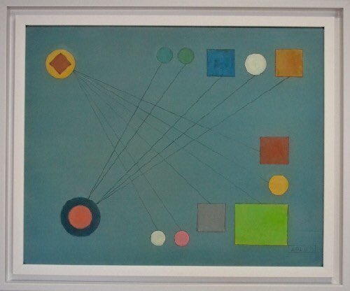 DeCromarty's tweet photo. #Soldevilla, llegada a París, conoce las vanguardias europeas, y fue muy influenciada por la #abstracción. Junto a su marido Pedro de Oraá, y otros, fueron los pioneros del #concretismo o la #abstracción cubana en la #Cuba y fundaron el grupo Los Diez Pintores Concretos / Los 10. https://t.co/vJxtVg6jle