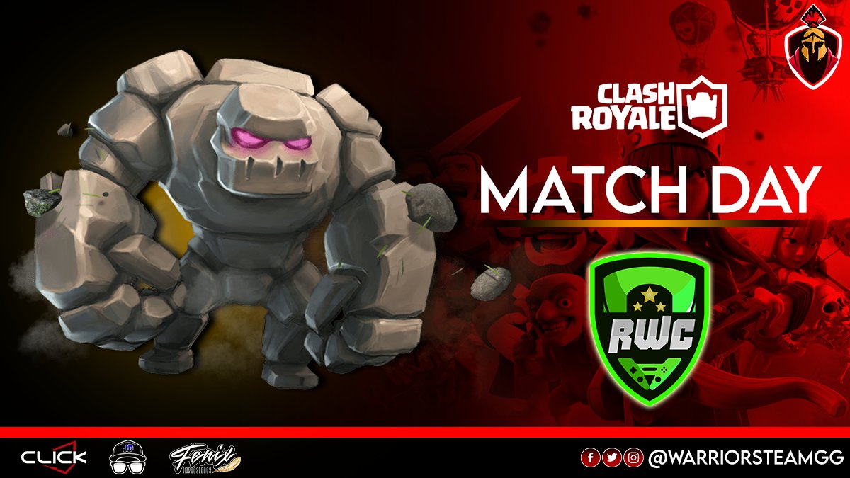 ⚔MATCH DAY⚔
Hoy iniciamos la <a href="/RWC_F1/">RWC-Serie F #QuedateEnCasa</a> liga de alto nivel, les deseamos lo mejor a nuestro roster y sabemos que darán lo mejor de cada uno!
🛡CON TODO WARRIORS🛡
#warriorsgt #gowarriorsgt #familiawarriorsgt #esportsguatemala #gamerguatemala #guatemala #ClashRoyale #esports