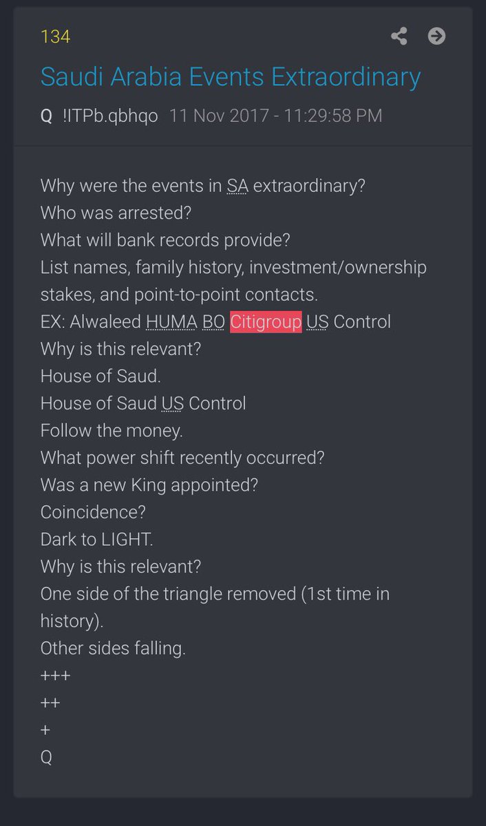 9/ JJL[Harvard][BC]CITIGROUPMentioned exactly once by Q:“Alwaleed HUMA BO Citigroup US Control”