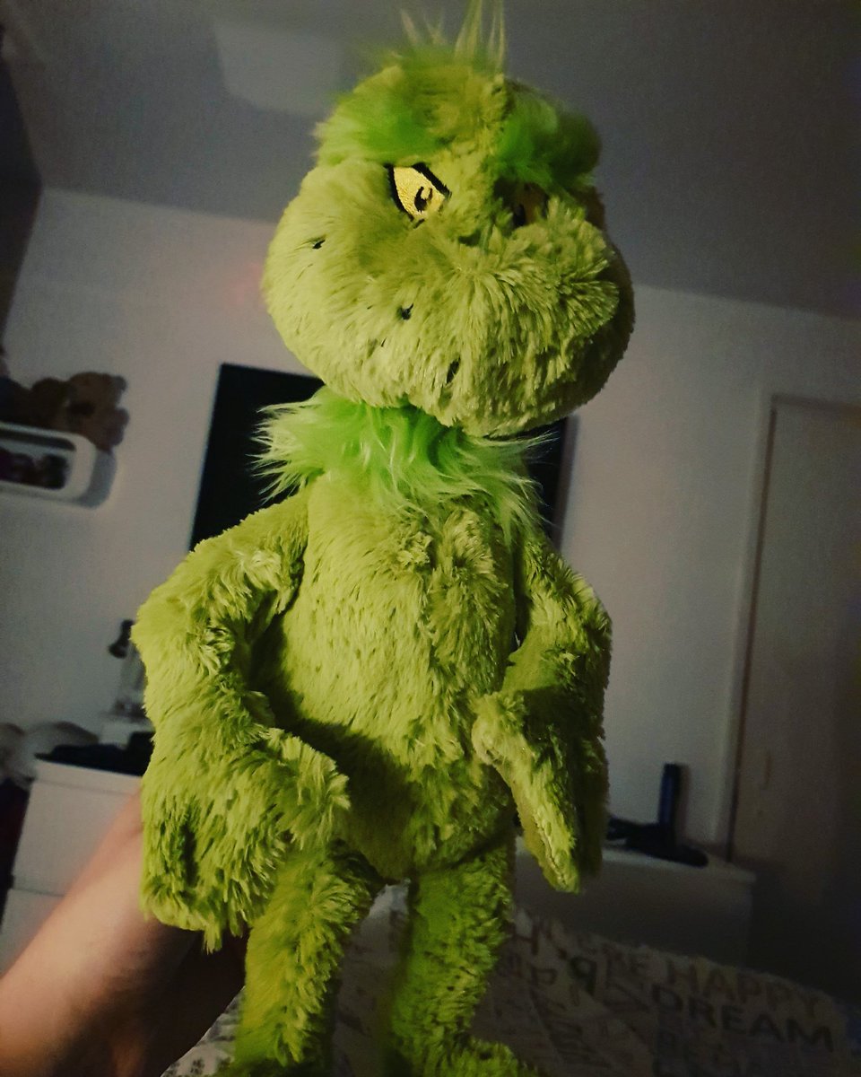 highlandmunky's tweet photo. When your boyf gets you a gift just coz #grinch #hessosoft #hugs https://t.co/ZTOY8ckmgY