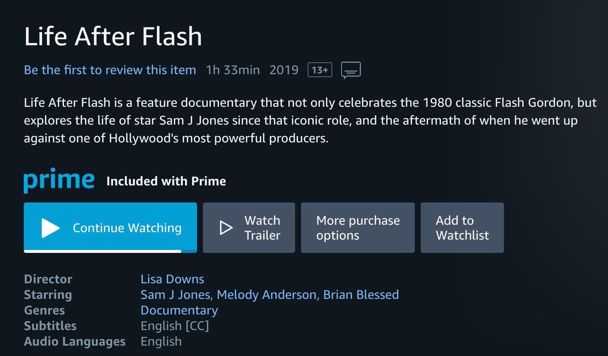 lifeafterflash's tweet image. Very excited that #lifeafterflash is now available on @primevideouk !  ⚡️Flash Gordon fans, something for the #lockdown! 🤗🥰 #flashgordon #AmazonPrimeVideo #amazon #scifi #film #movies @PrimeVideo #SaturdayThoughts #SaturdayVibes